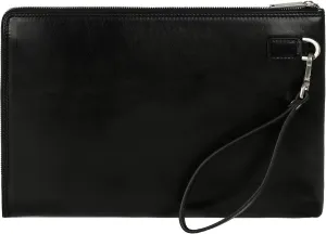 Time Resistance Leather Clutch for Men Organizer Wrist Bag Briefcase Handmade in Italy