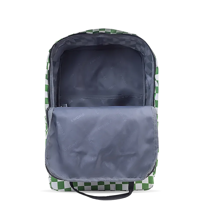 Timo Laptop Backpack in Matcha Checkers
