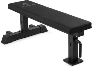 Titan Fitness Elite Series Single Post Flat Bench, 2.5" Thick HeftyGrip Vinyl Pad, Rated 1,000 LB, Dedicated Home Gym Competition Weightlifting & Strength Training Utility Bench
