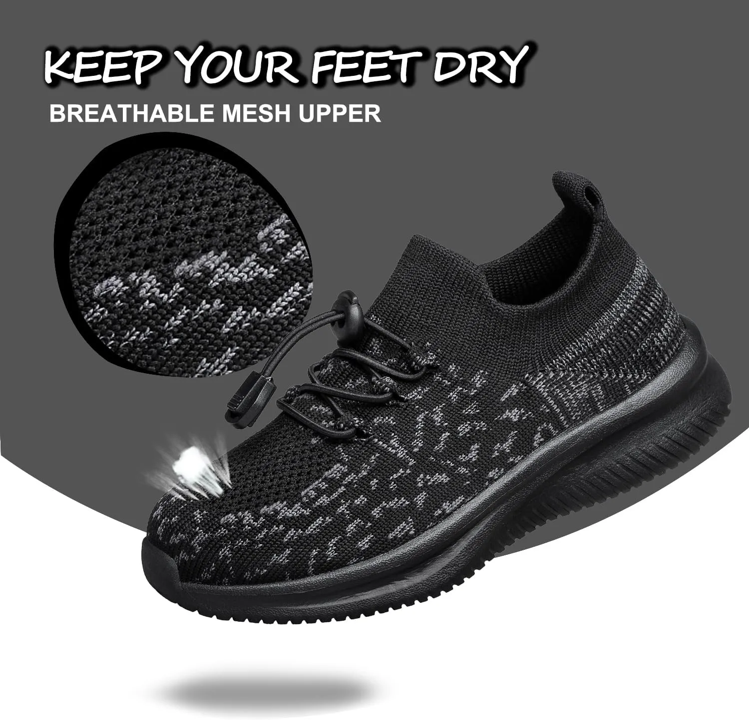 Toddler/Little Kid/Big Kid Boys Girls Shoes Kids Sneakers Lightweight Breathable Athletic Running Tennis Fitness School Child Sock Shoes