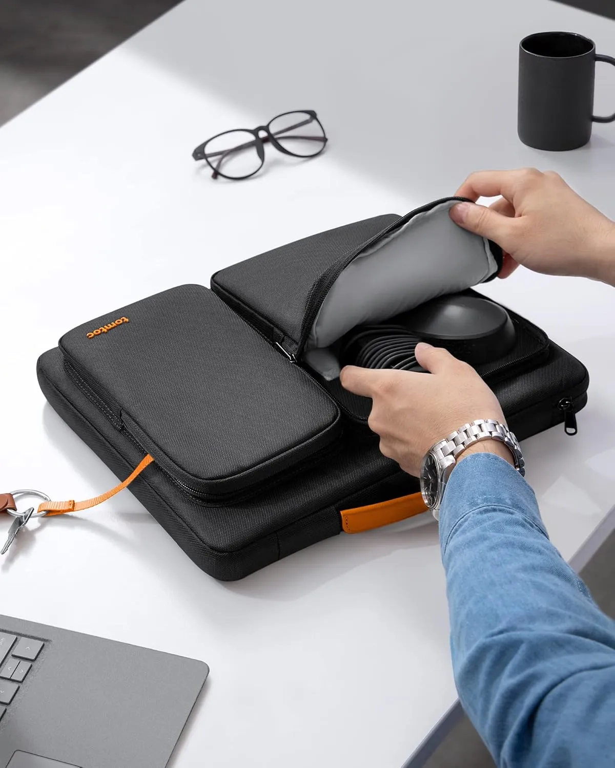 tomtoc 360 Protective Laptop Carrying Case for 15.6-16.2 Inch Acer Aspire 5/7, Lenovo Legion 5i Pro Gen 7, The Razer Blade 17, Dell Inspiron 16/XPS 17, LG Gram 17, More Asus Thinkpad Chromebooks