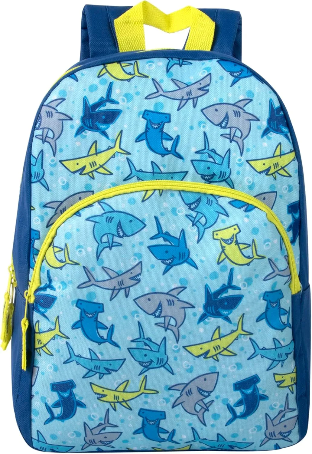 Trail maker 15 Inch Kids Backpacks for Preschool, Kindergarten, Elementary School Boys and Girls with Padded Straps (Smiling Sharks)