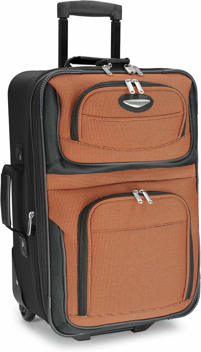 Travel Select Amsterdam Softside Expandable Rolling Luggage, TSA-Approved, Lightweight, Orange, Carry-on 21-Inch