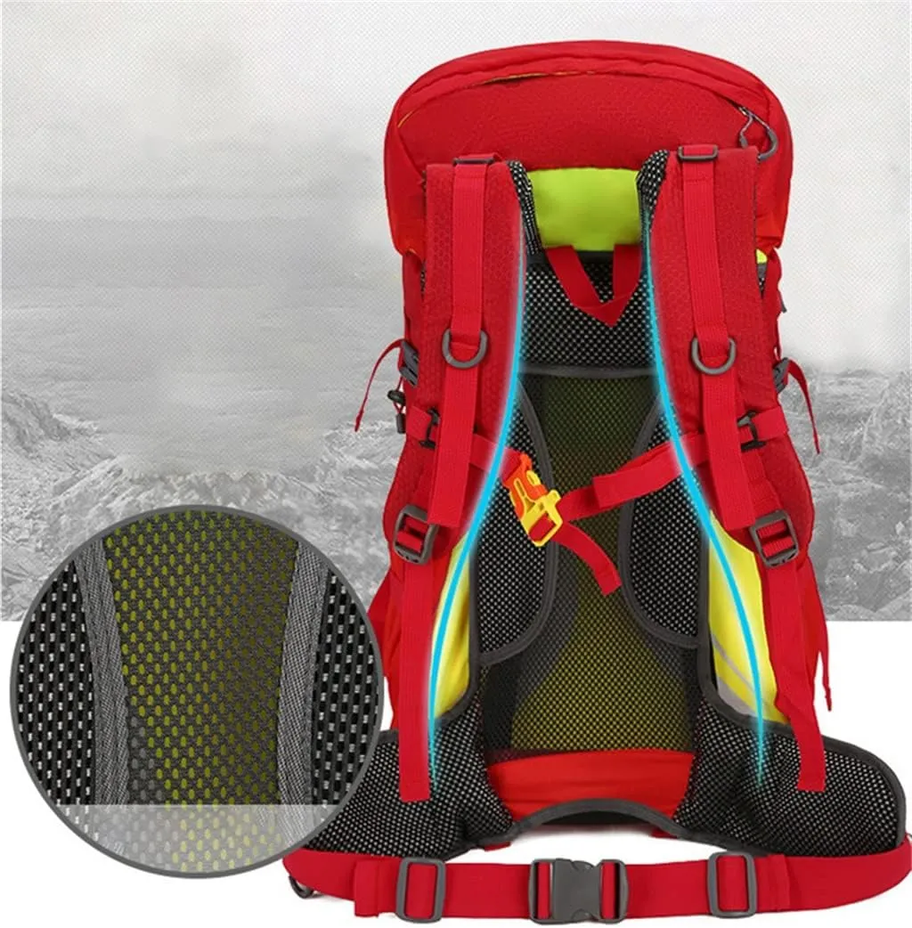 Travel Sports Backpack Camping Bag Multi Pocket Outdoor Bag 40L Hiking Backpack (C,As the picture shows)