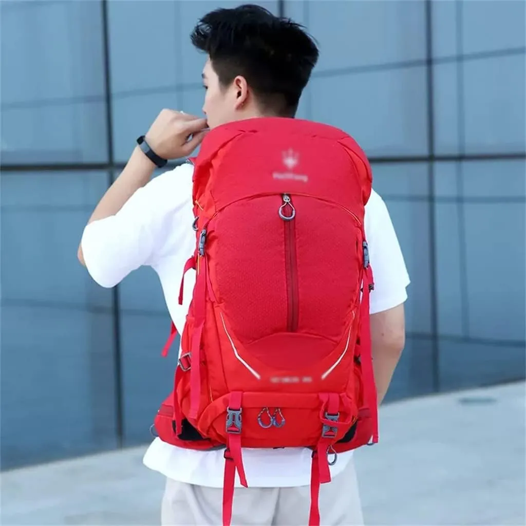 Travel Sports Backpack Camping Bag Multi Pocket Outdoor Bag 40L Hiking Backpack (C,As the picture shows)