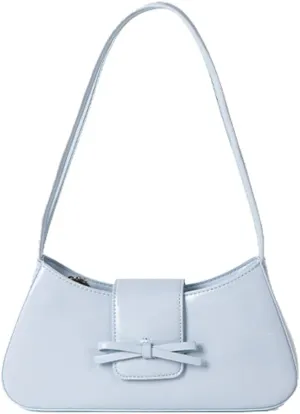 Trendy Red Shoulder Bag for Women Patent Leather Hobo Handbags Y2K Purses Clutch Bag Cute Bow Purse