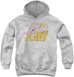 Trevco DC Flash Flash Speed Distressed Unisex Youth Pull-Over Hoodie