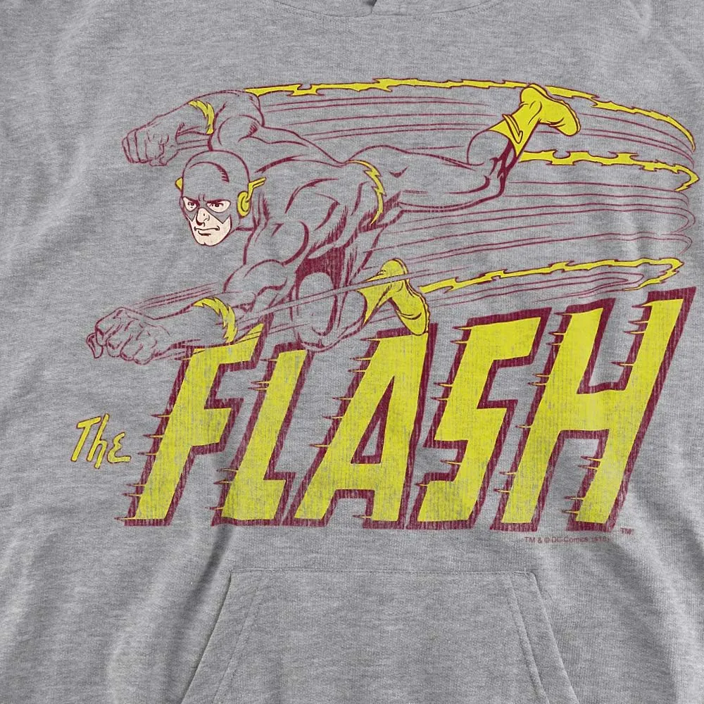 Trevco DC Flash Flash Speed Distressed Unisex Youth Pull-Over Hoodie