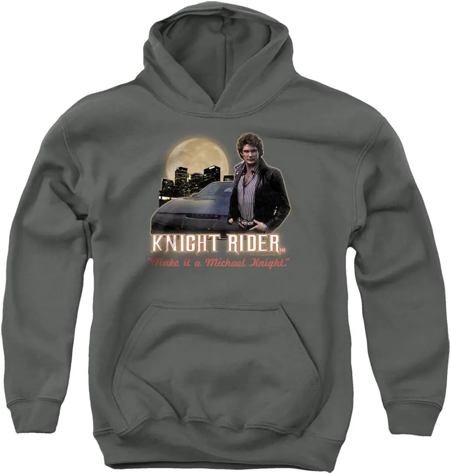 Trevco Knight Rider Full Moon Unisex Youth Pull-Over Hoodie