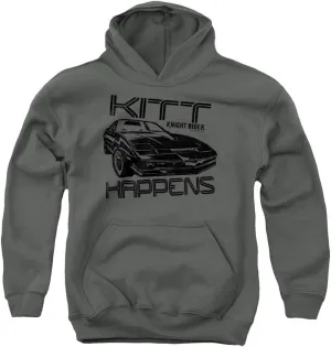 Trevco Knight Rider Kitt Happens Unisex Youth Pull-Over Hoodie