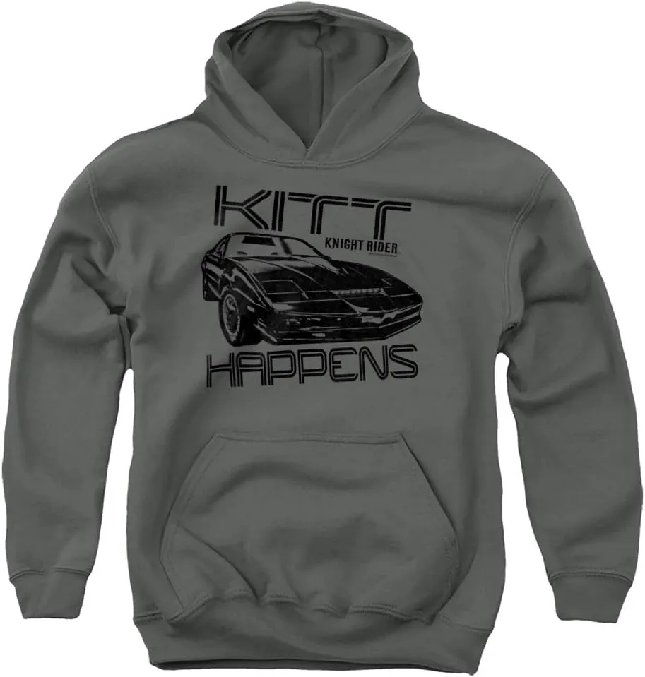 Trevco Knight Rider Kitt Happens Unisex Youth Pull-Over Hoodie