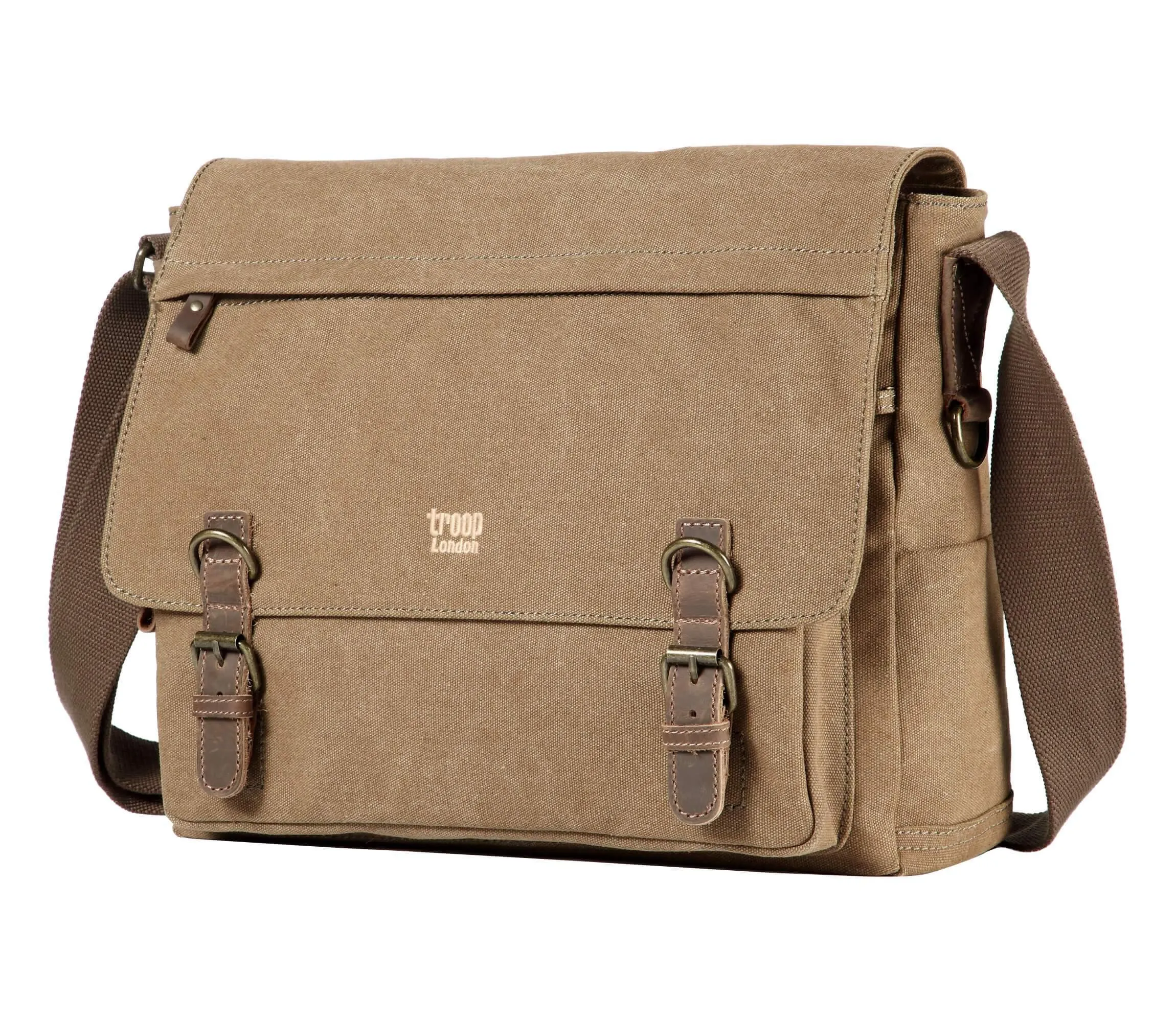 Troop London Classic Canvas Laptop Messenger Bag