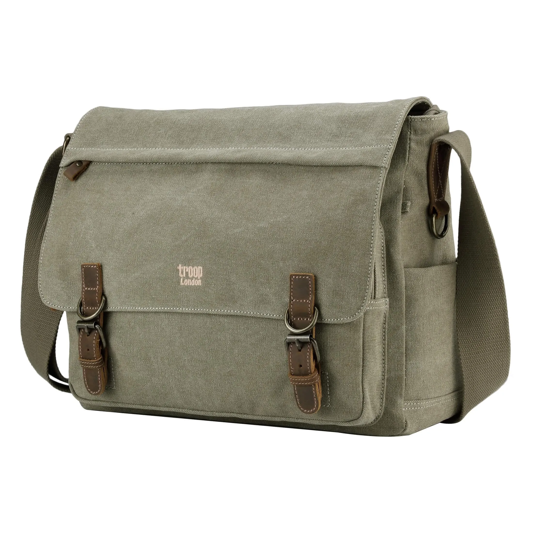 Troop London Classic Canvas Laptop Messenger Bag