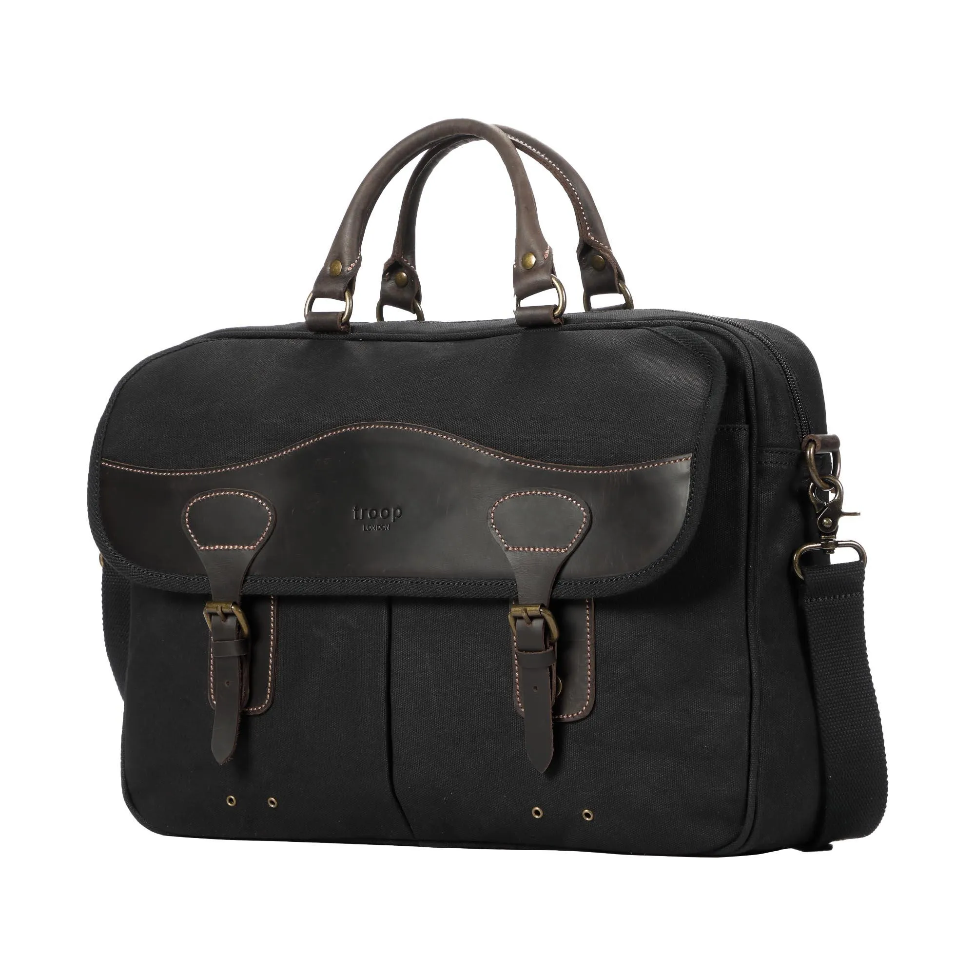 Troop London Heritage Canvas Messenger 15” Laptop Bag