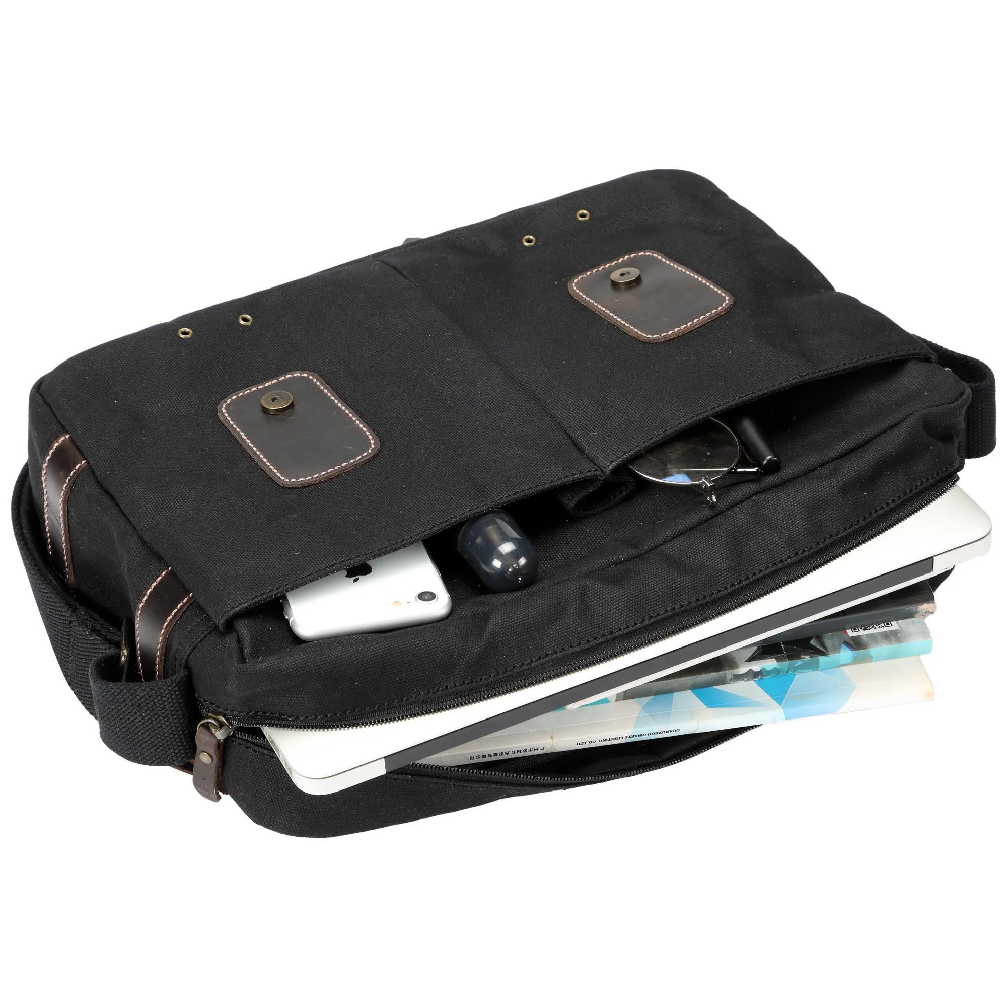 Troop London Heritage Canvas Messenger Shoulder Bag 13” Laptop