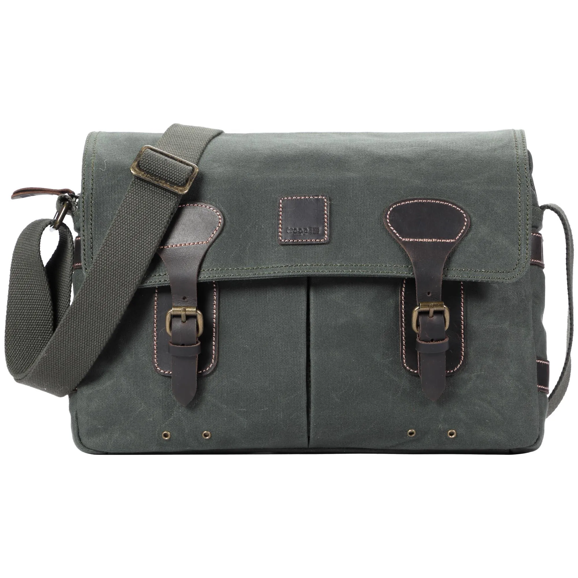 Troop London Heritage Canvas Messenger Shoulder Bag 13” Laptop