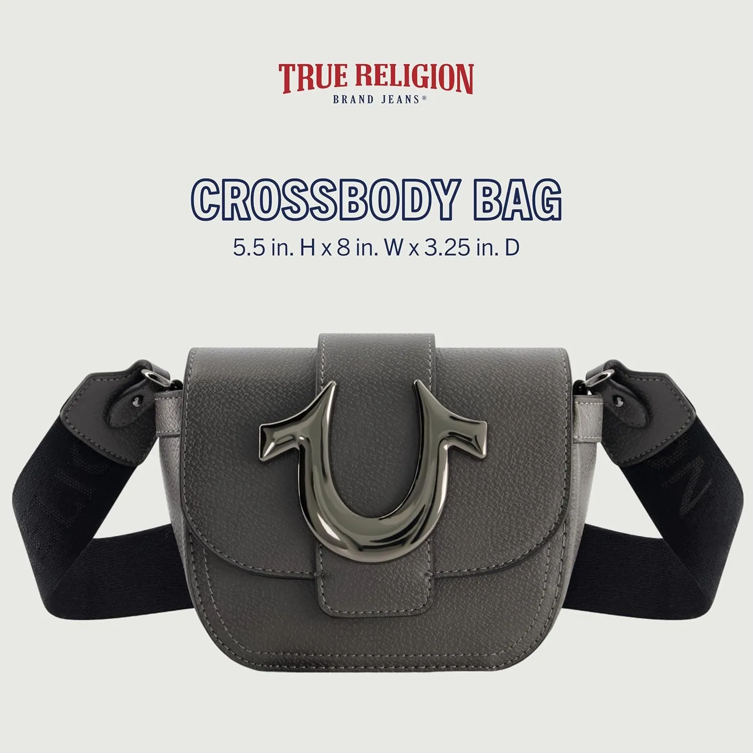 True Religion Women's Crossbody Bag, Mini Flap Adjustable Shoulder Handbag