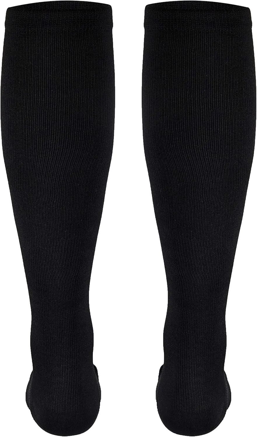 Truform Compression Socks, 20-30 mmHg, Men's Dress Socks, Knee High Over Calf Length, Black, Large,1944BL-L