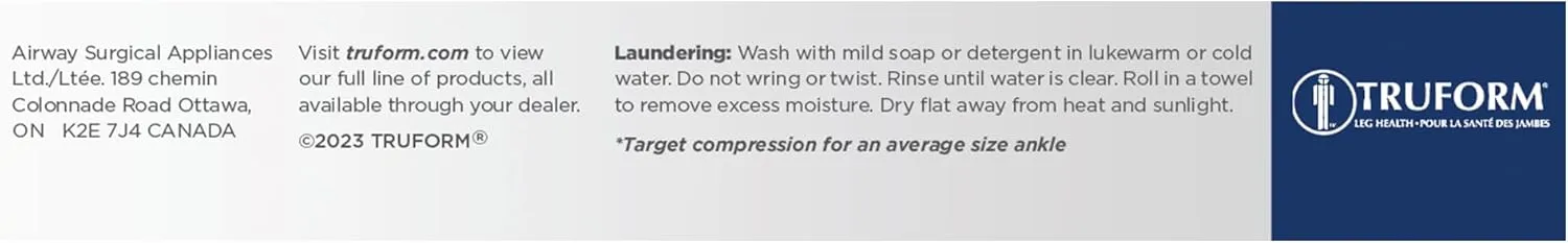 Truform Compression Socks, 20-30 mmHg, Men's Dress Socks, Knee High Over Calf Length, Black, Large,1944BL-L
