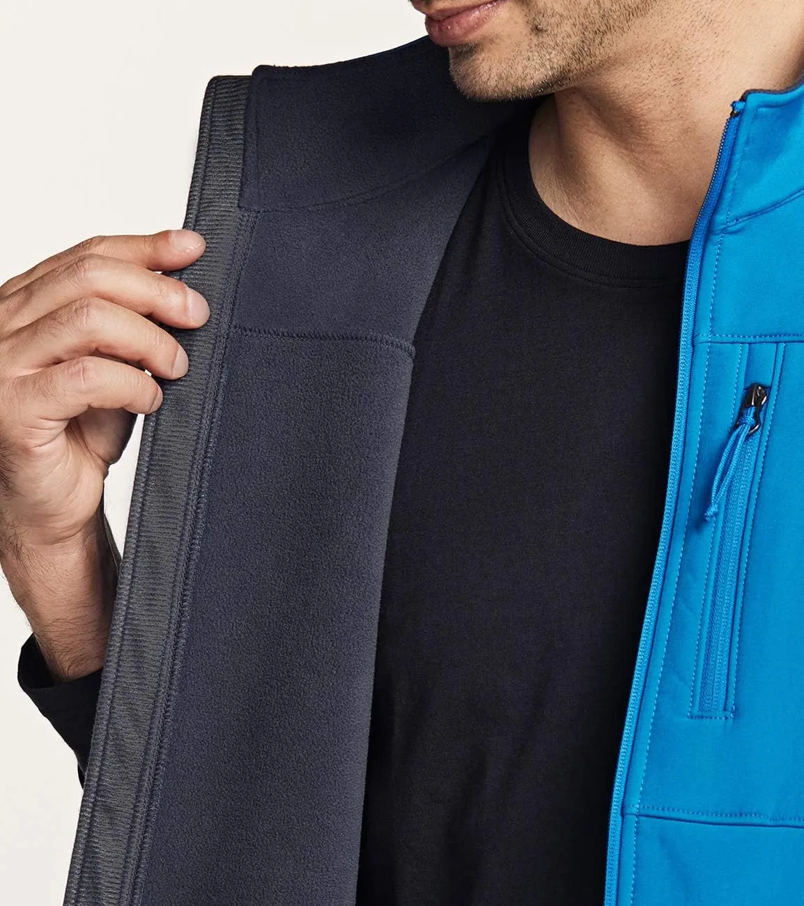 TSLA Men's Sleeveless Softshell Vest, Full-Zip Windbreaker Vest, Outdoor Golf Travel Hiking Vest