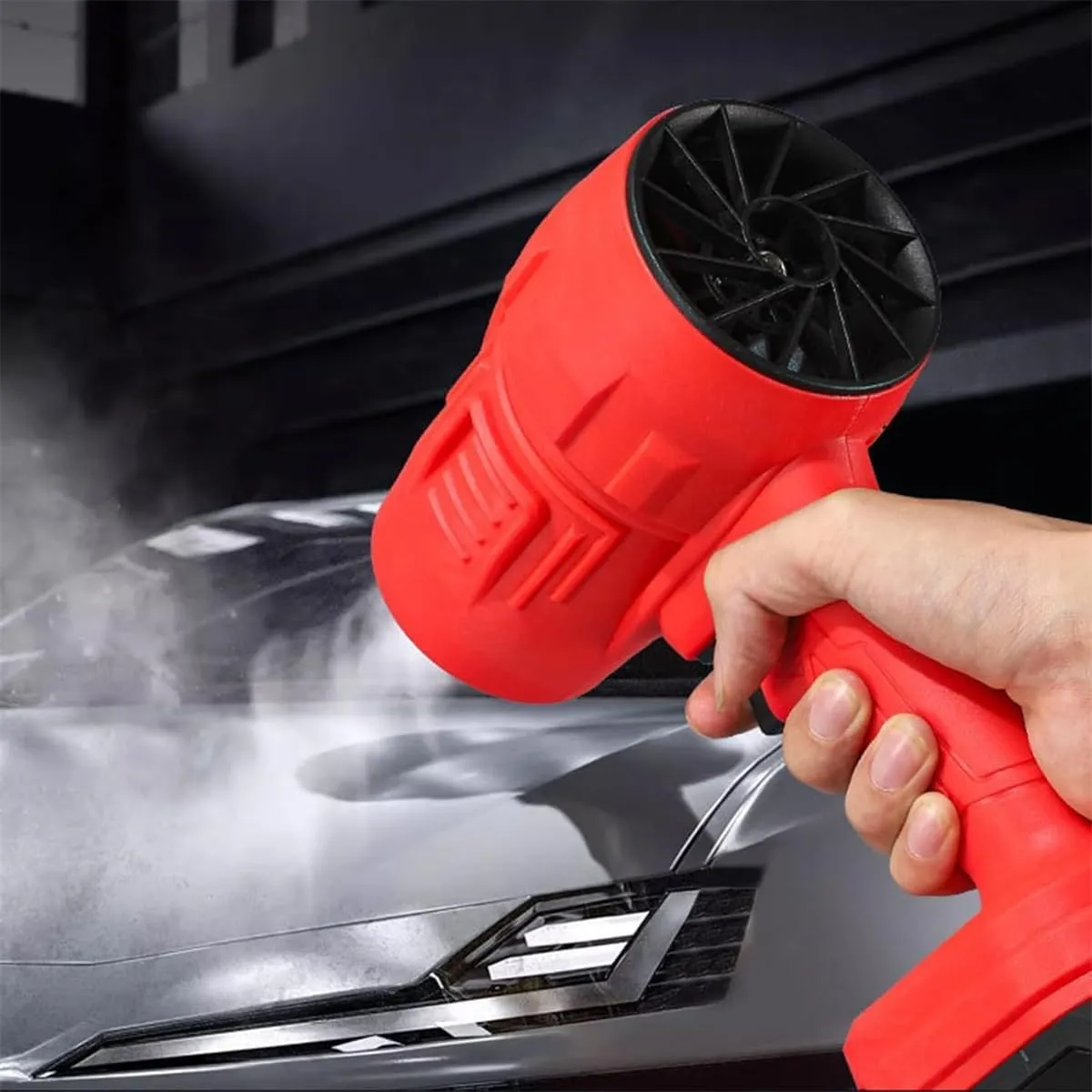 Turbo Jet Blower, Cordless Turbo Super Power Air Duster, Storm Industries Jet Blower, Jetpro Maxx Portable Jet Blower, Air Blower Super Jet Fan, Handheld Mini Violent Dust Blower(Red,12000HA)
