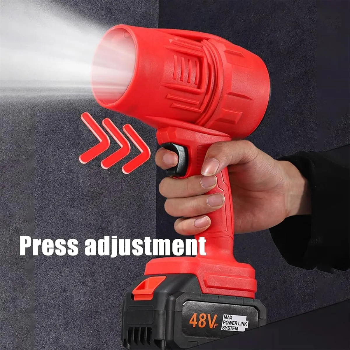 Turbo Jet Blower, Cordless Turbo Super Power Air Duster, Storm Industries Jet Blower, Jetpro Maxx Portable Jet Blower, Air Blower Super Jet Fan, Handheld Mini Violent Dust Blower(Red,12000HA)