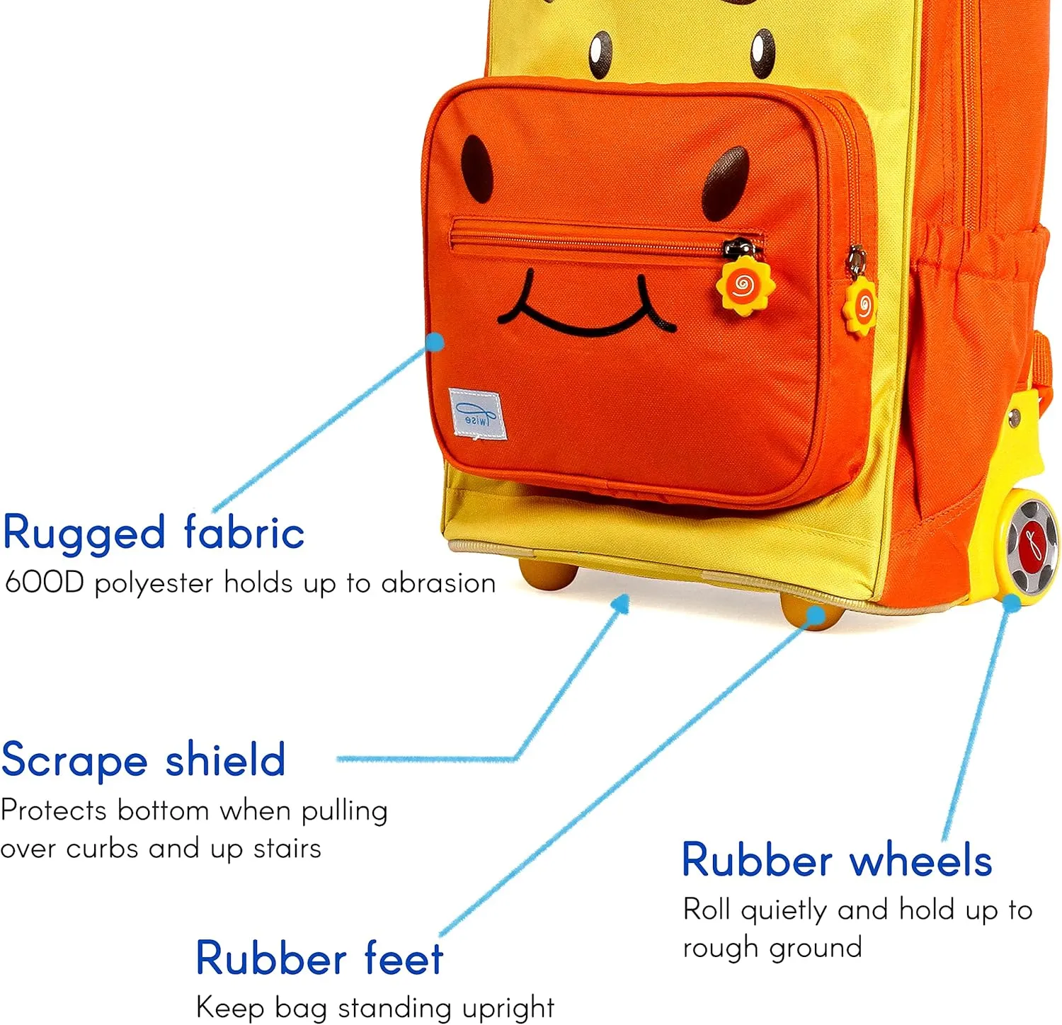 TWISE SIDE-KICK SCHOOL, TRAVEL ROLLING BACKPACK FOR KIDS AND TODDLERS