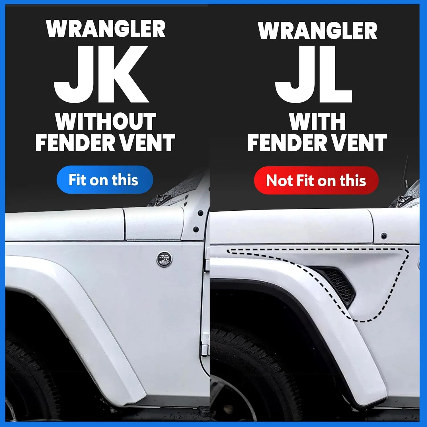 Tyger Auto Star Strider Compatible with 2007-2018 Jeep Wrangler JK 4-Door (Exclude JL) | TG-SR2J74978 | Side Step Rails Nerf Bars Running Boards