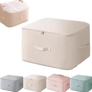 Ultra Space Saving Self Compression Organizer, 2025 Upgrade Space Saver Quilt Compression Storage Bag, Space Saving Self Organizer For Bedding, Comforter Storage Bag (Beige)