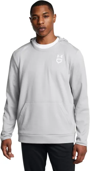 Under Armour Men's Utility Hoodie, (011) Mod Gray Light Heather / / White, Large