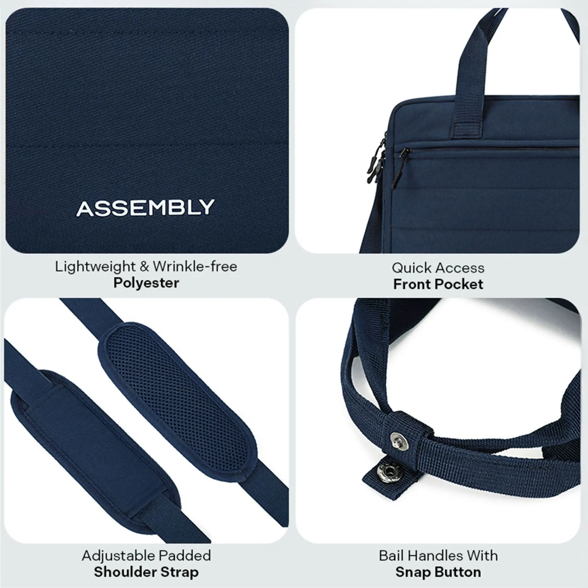 Unisex Assembly Laptop Bag for office / college(Blue)