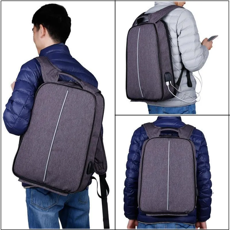 Unisex Charging Supportive Anti USB Backpack Smart Theft Adjustable