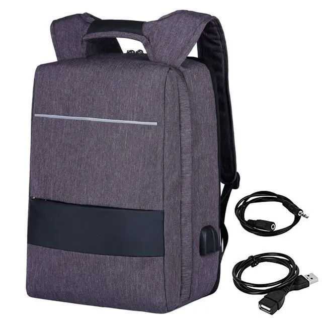 Unisex Charging Supportive Anti USB Backpack Smart Theft Adjustable