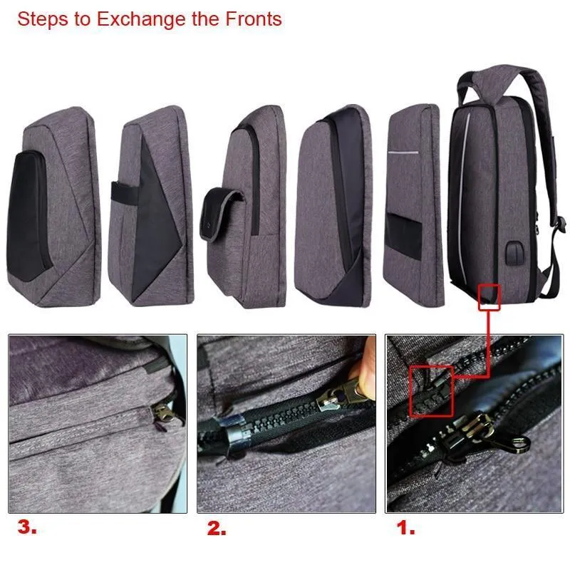 Unisex Charging Supportive Anti USB Backpack Smart Theft Adjustable