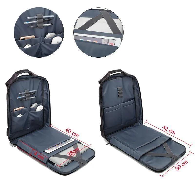 Unisex Charging Supportive Anti USB Backpack Smart Theft Adjustable
