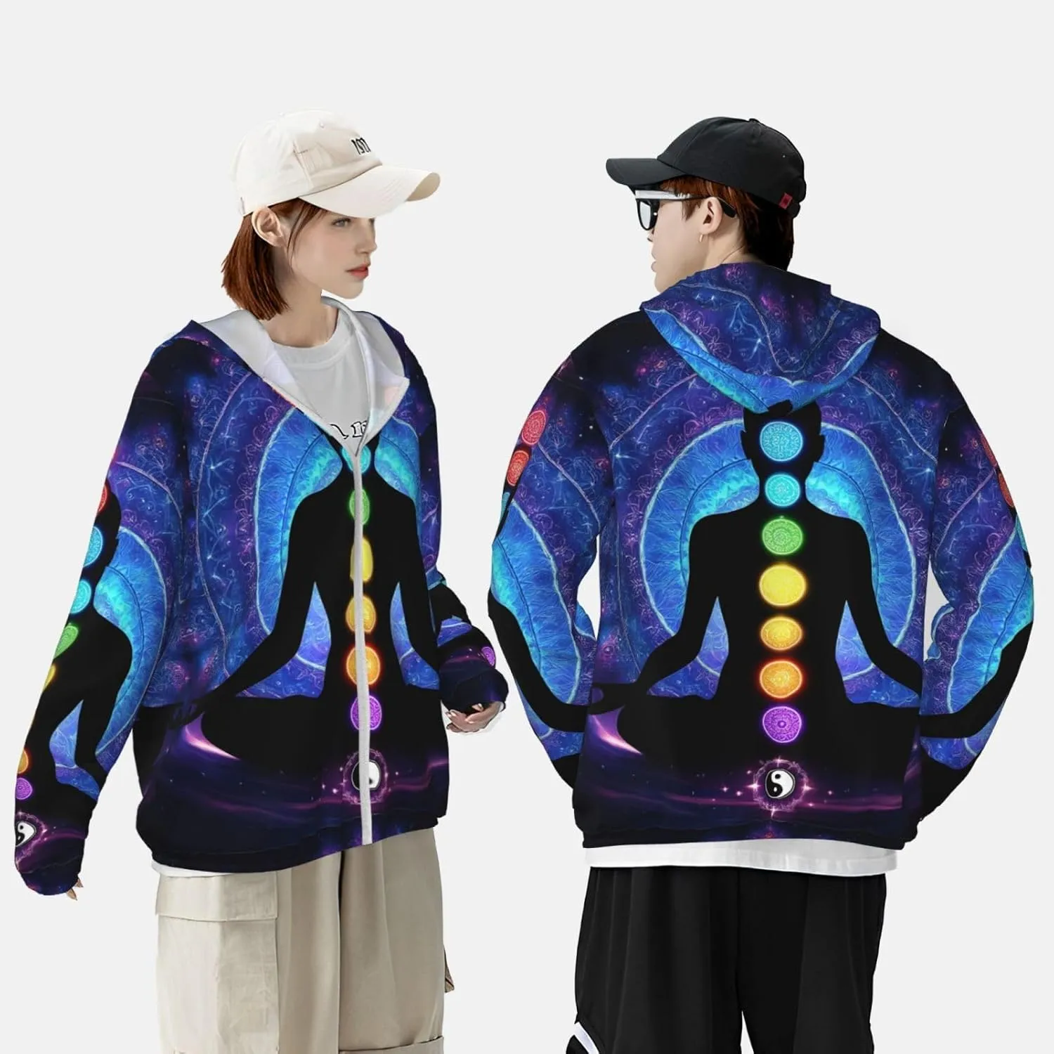 Unisex Long Sleeve Sun Protection Performance Hoodie Shirt UPF 50 