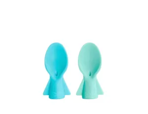 Universal Food Pouch Spoons 2 pack - Aqua/Mint