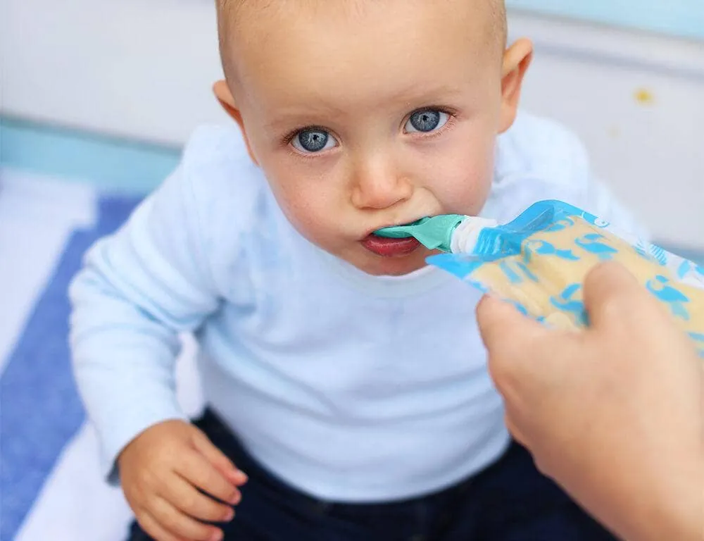 Universal Food Pouch Spoons 2 pack - Aqua/Mint