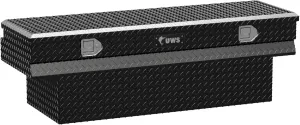 UWS EC20342 60-Inch Gloss Black Heavy-Wall Aluminum Notched Truck Storage Box, RigidCore Lid