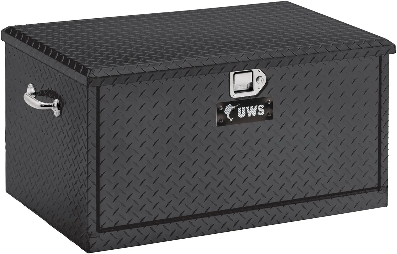 UWS TBC-38-DS-BLK Gloss Black Aluminum 38" Utility Chest Box with Drawers