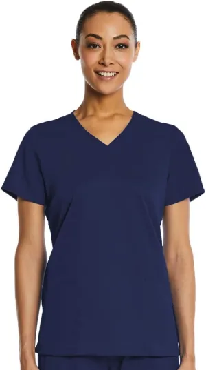 V-Neck Scrub Top for Women 2 Pocket 4-Way Stretch for Medical Dental Spa EL9105