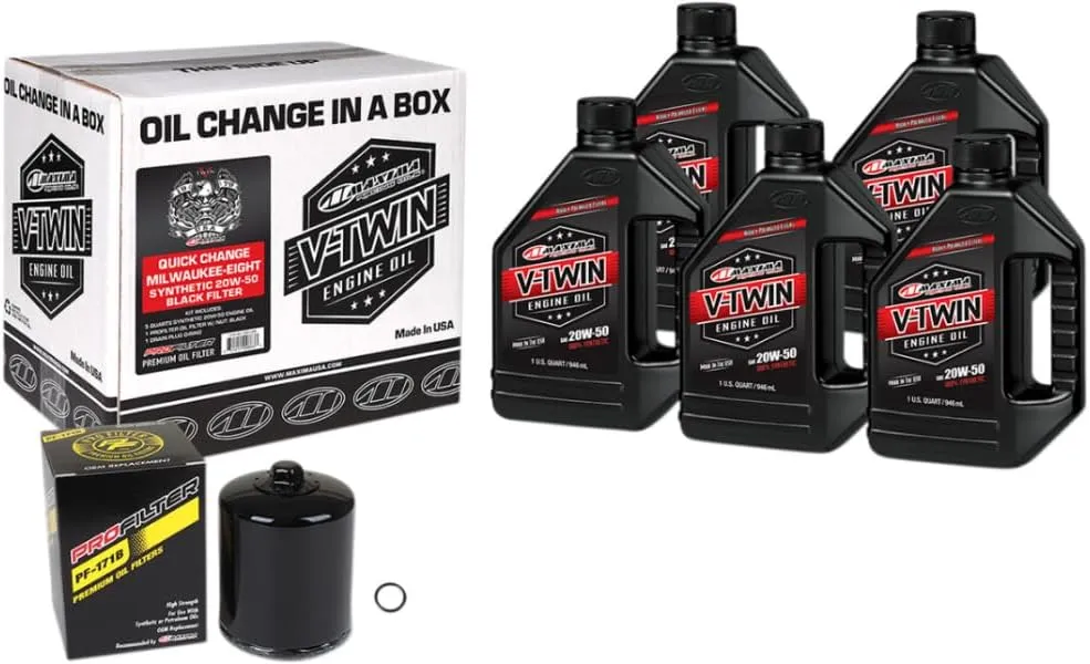V-Twin Quick Change Kit Synthetic w/Black Filter, Milwaukee-Eight