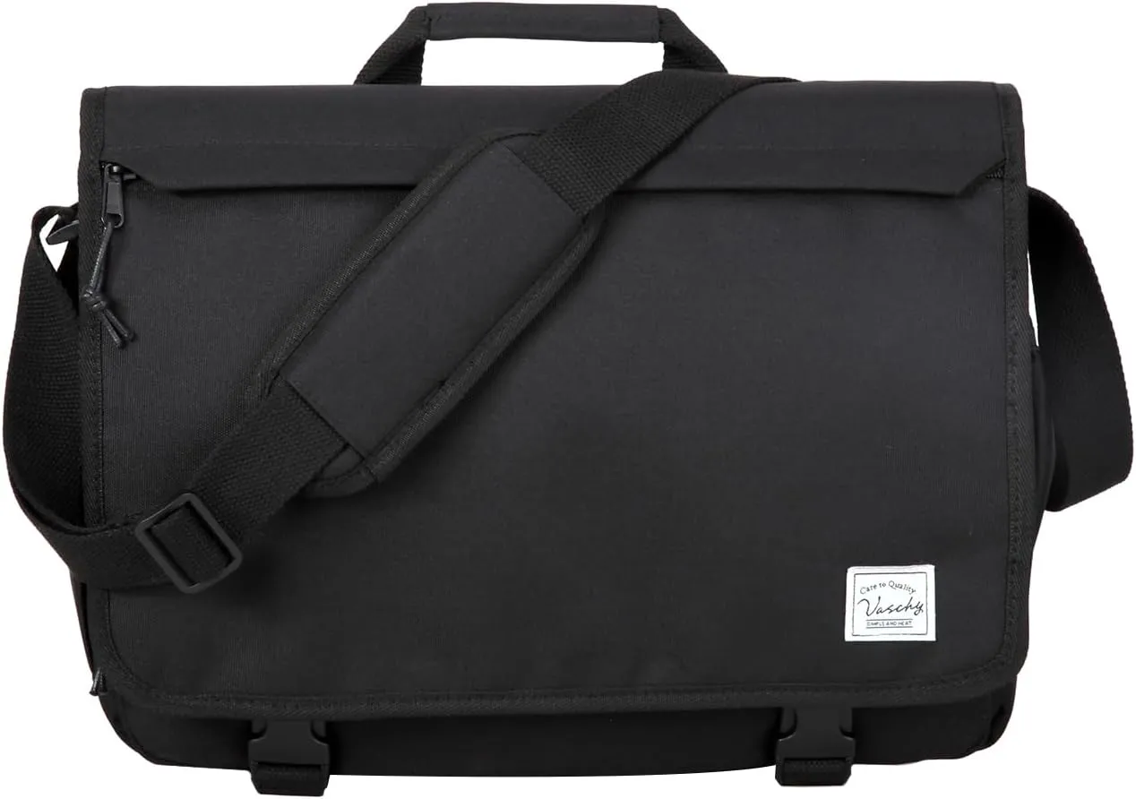 VASCHY Messenger Bag for Men,Water Resistant Satchel Briefcase Laptop Work Bag Crossbody Shoulder Handbag for Women College