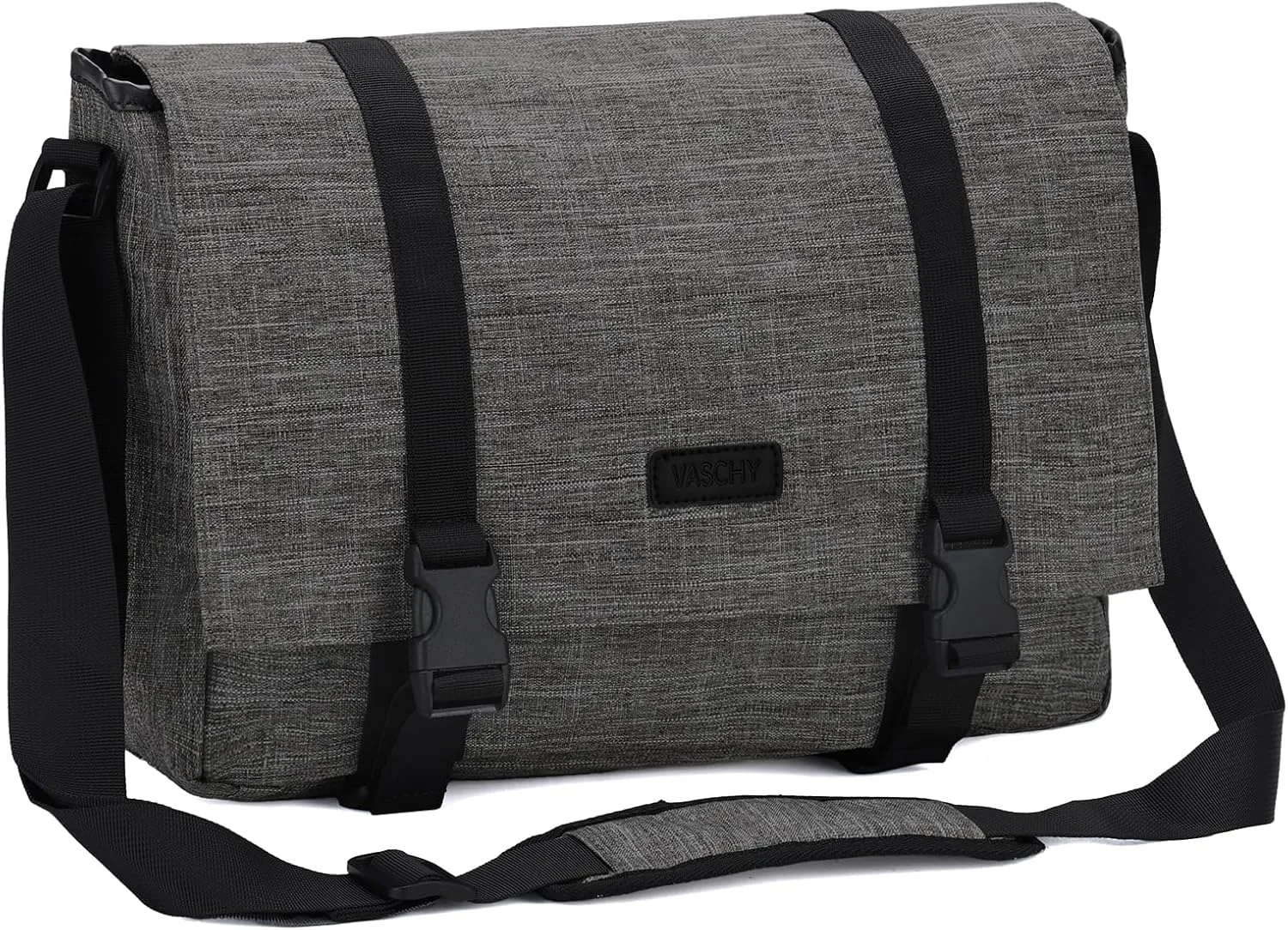 VASCHY Messenger Bag,Water Resistant Casual Lightweight Slim Crossbody Shoulder Bag for Men Women Work School for 14in Laptop