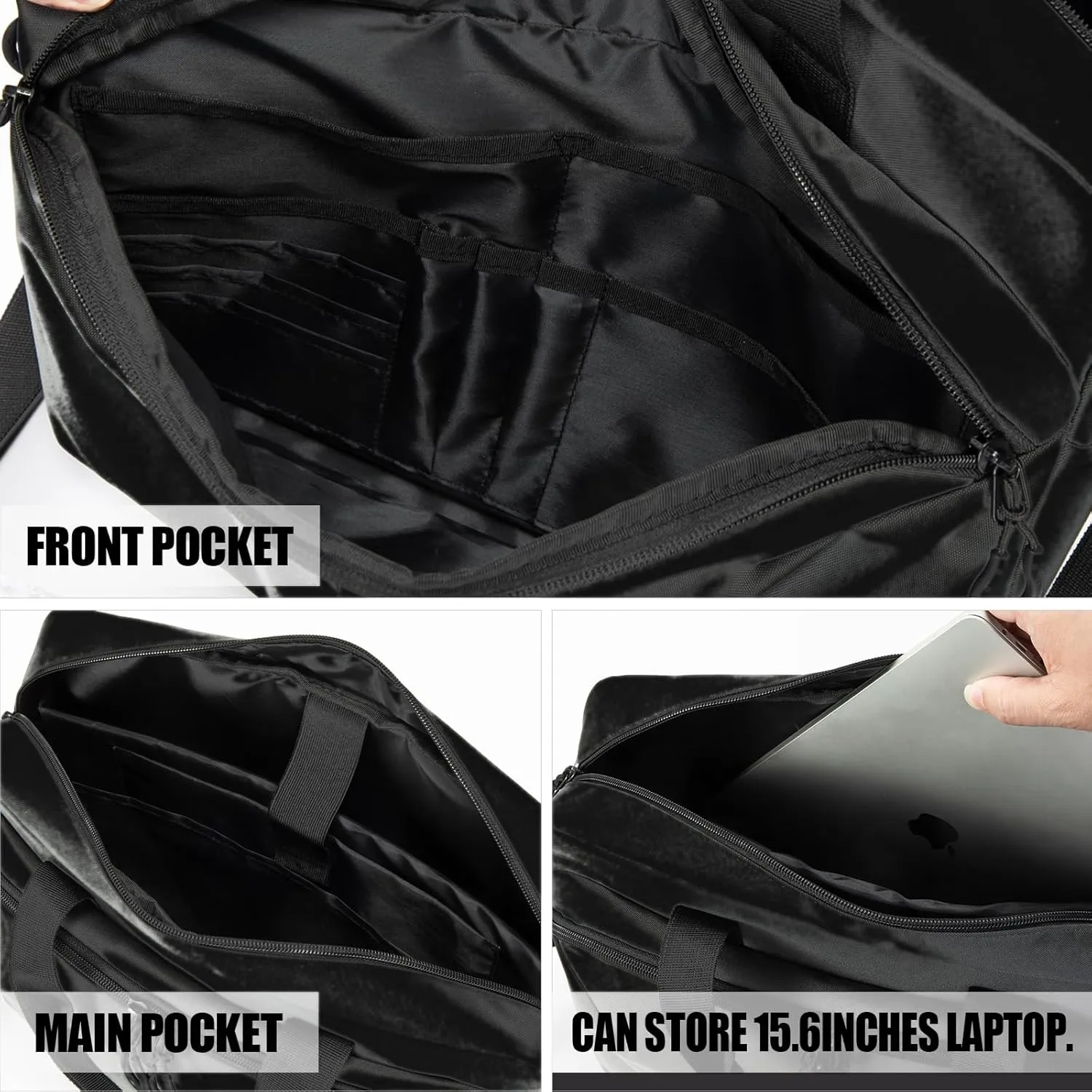 VEAGIA Messenger bag Laptop bag Briefcase Molle system Tactical style Detachable shoulder strap Shoulder Bags
