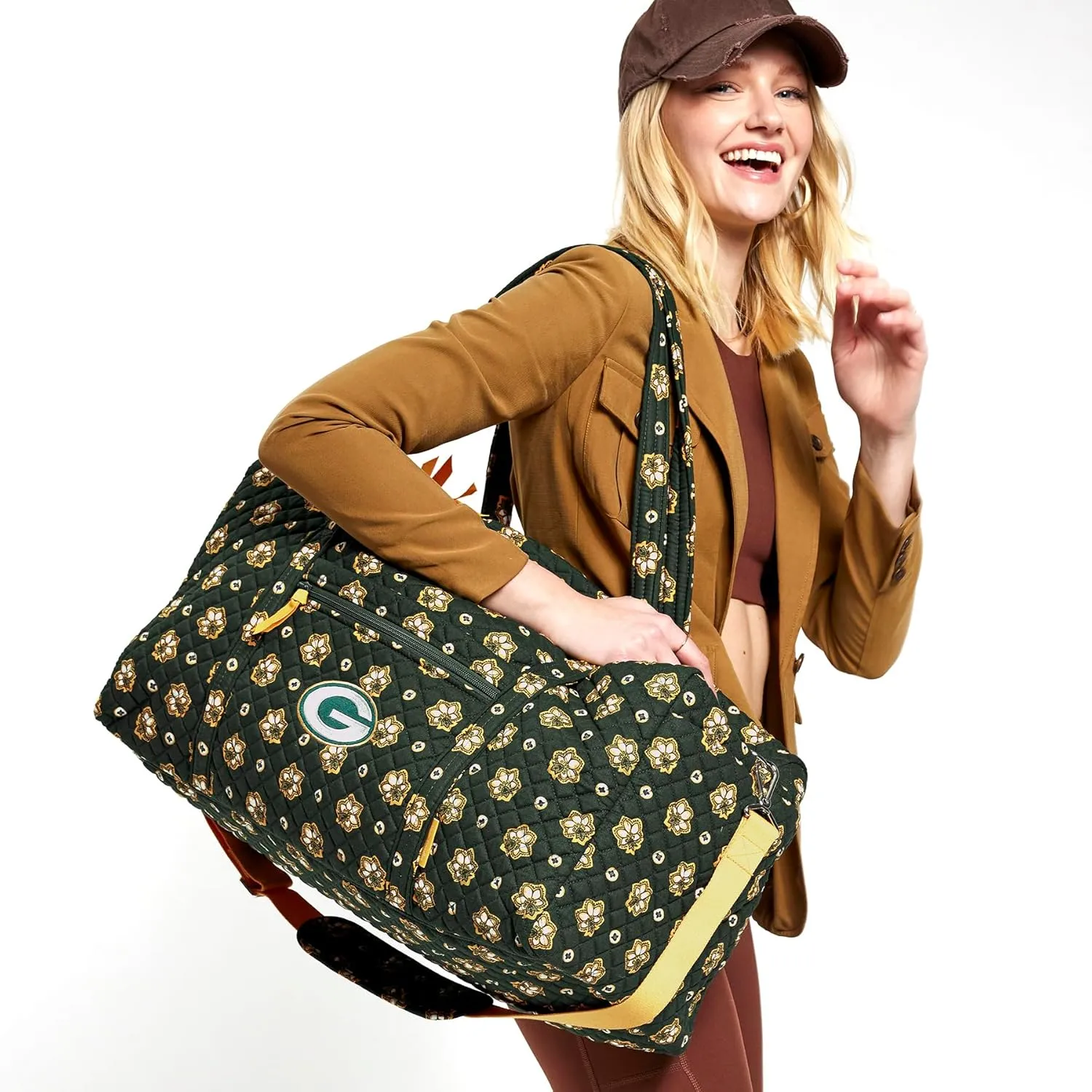Vera Bradley Women's Cotton NFL Large Travel Duffel Bag (Multiple Teams Available)
