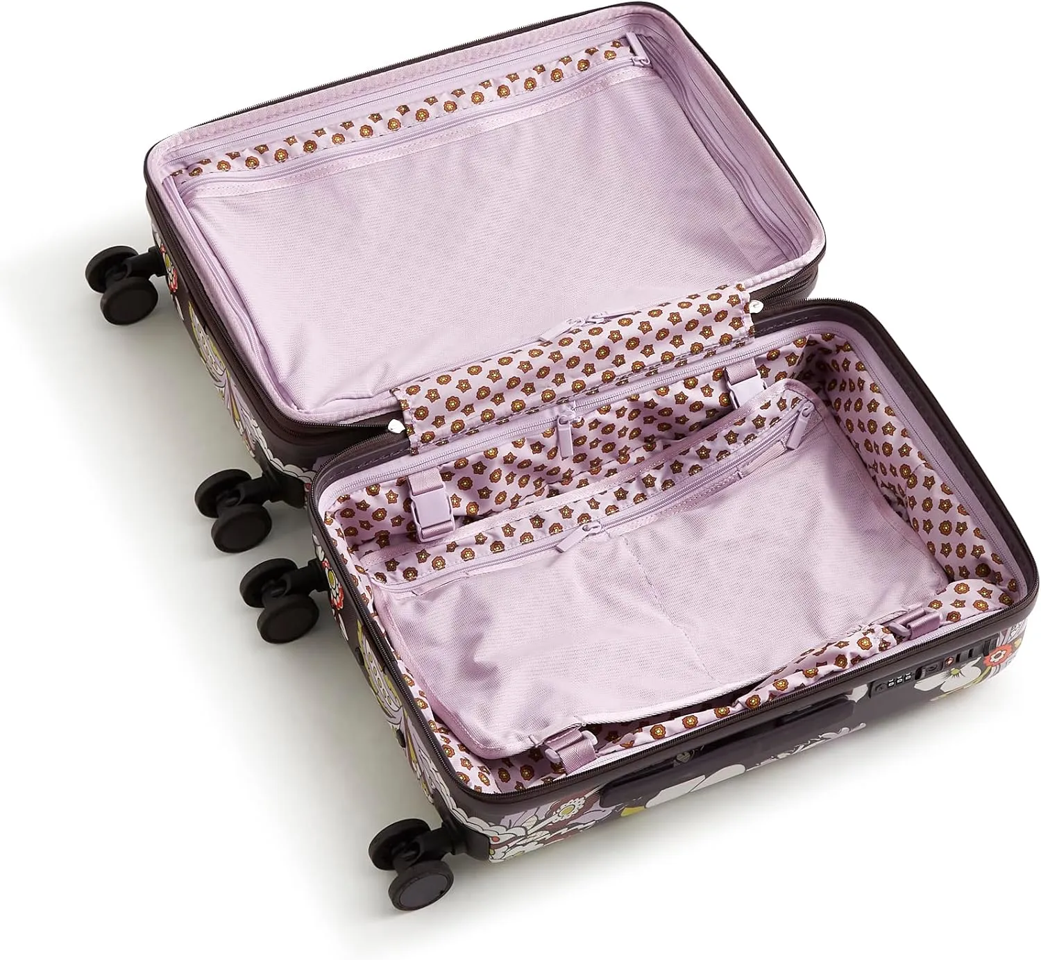 Vera Bradley Women's Hardside Luggage 22 Inch Adair Spinner, Subtle Bouquet, One Size