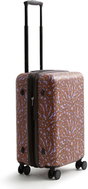 Vera Bradley Women's Hardside Luggage 22 Inch Adair Spinner, Tiny Garden Lavender Frost, One Size