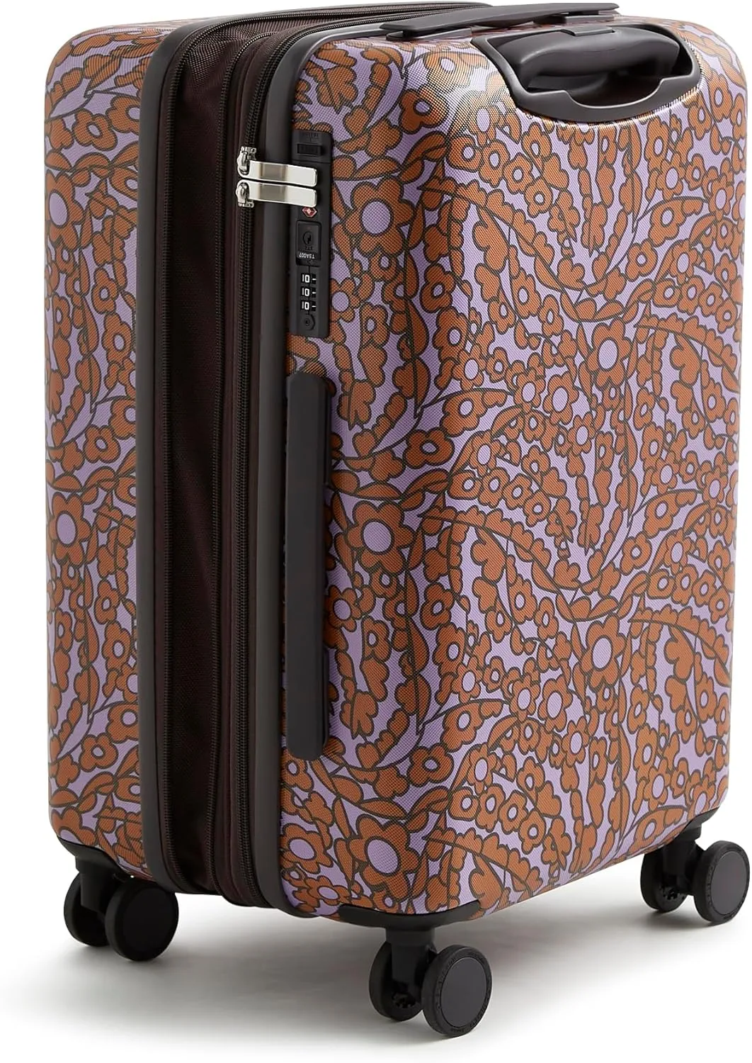 Vera Bradley Women's Hardside Luggage 22 Inch Adair Spinner, Tiny Garden Lavender Frost, One Size