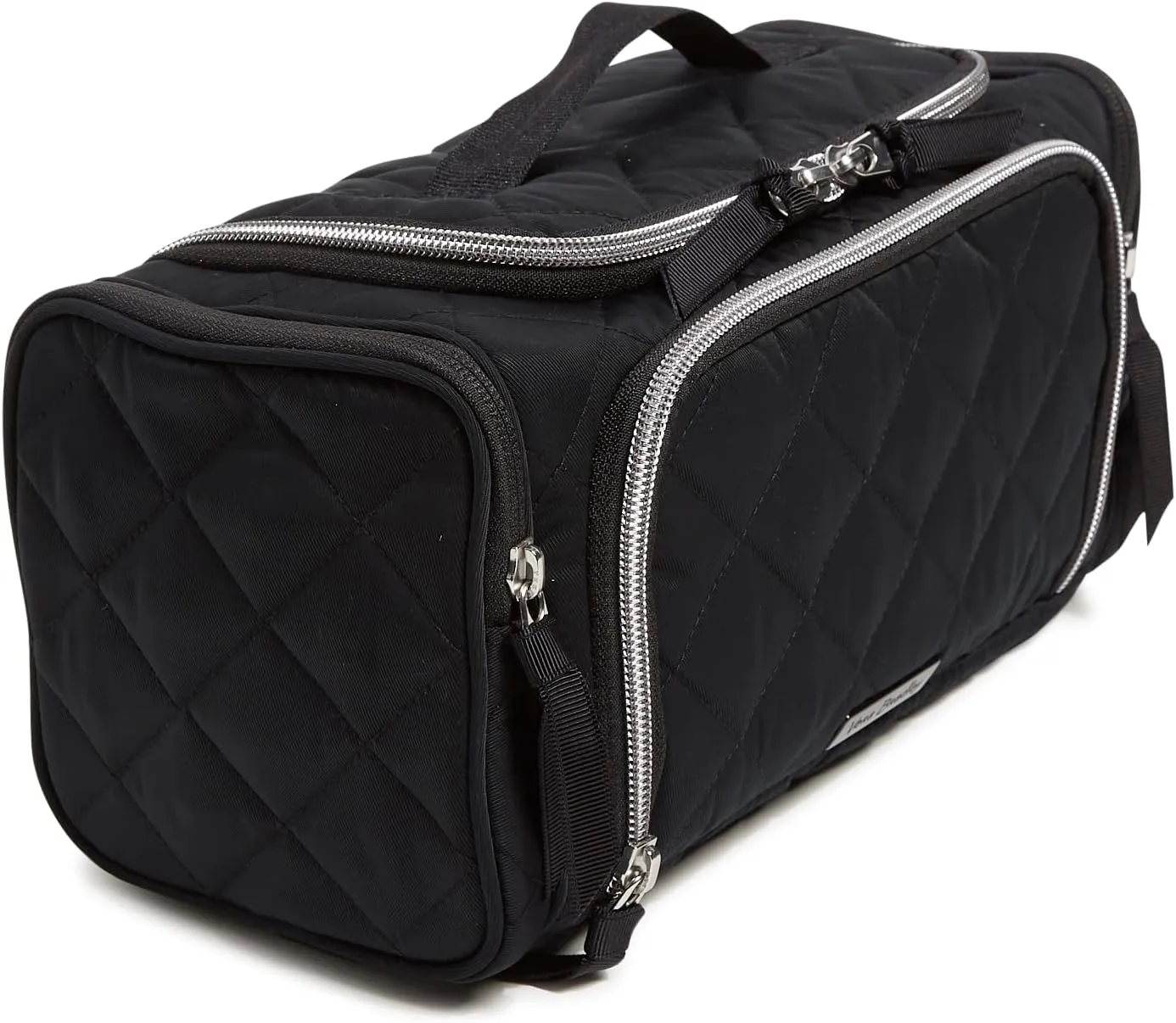 Vera Bradley Women's Performance Twill Large Travel Cosmetic Makeup Organizer Bag, Black, One Size